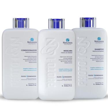 Imagem de Kit terapia de ozônio 1l (shampoo+condicionador+máscara) - natureza co