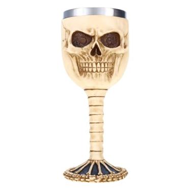 Imagem de Treasure Cove Cálice grande de caveira e ossos P714291 Cálice de barra de caixão decoração gótica decorações de Halloween para ambientes internos