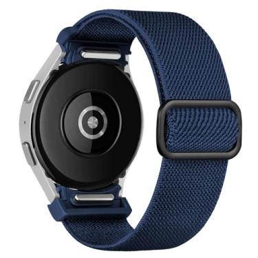 Imagem de Pulseira esportiva de nylon elástico sem lacunas One Click Galaxy Watch FE 7 6, 4, 5 de 40 mm e 44 mm/Watch 6 4 Classic de 47 mm, 43 mm, 42 mm e 46 mm/Watch 5 Pro de 45 mm, 20 mm