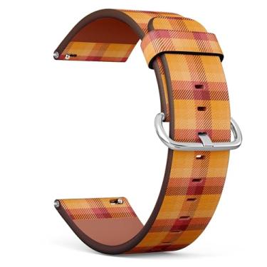 Imagem de Pulseira para smartwatch Fossil Gen 5E 42 mm/6 42 mm, Fossil Venture Gen 4 HR/Gen 3 feminina e masculina, 18 mm (textura xadrez tartan)