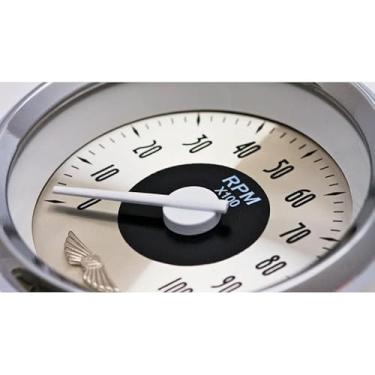 Imagem de Aurora Instruments Conjunto de calibre 5 American Classic 4213 (face dourada, agulhas vintage vermelhas, molduras cromadas)