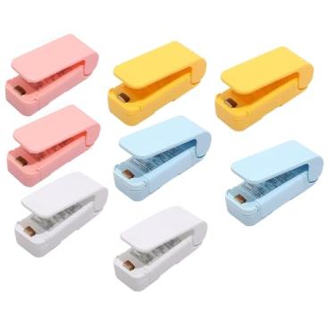 Imagem de Mini Máquina de Selagem Portátil, 2024 Mini Seladora de Saco 2 em 1 Seladora e Cortadora Portátil Aquecedora a Vácuo para Sacos Plásticos Snacks para Armazenamento de Alimentos (Pacote de 8)