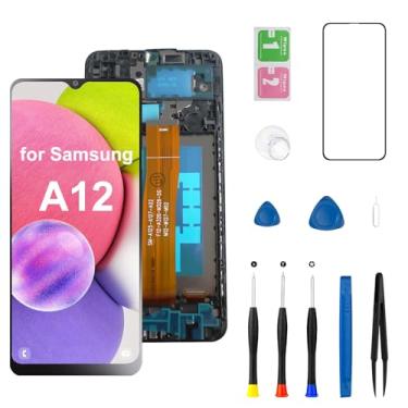 Imagem de Substituição de tela para Samsung Galaxy A12 A125U com moldura A12 Nacho a127 s127dl a125a a125w Display LCD Touch Digitizer Assembly com kits de ferramentas de reparo 6,5 polegadas