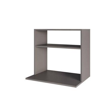 Imagem de Suporte Microondas Com Nicho Porta Tempero Para Cozinha Louis 60cm Grafite M12 - D`rossi