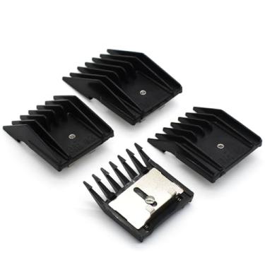 Imagem de Conjunto de pentes guia de fixação profissional A5 Animal Clipper, 1/20.3 cm 1/10.2 cm 3/20.3 cm 1/5.1 cm compatível com Andis AG BG, Oster Classic 76 Golden A5, Wahl KM Series Pet Groomer Horse