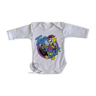 Imagem de body nenê criança roupa bebê manga longa  Gato Manda Chuva Top Cat - E