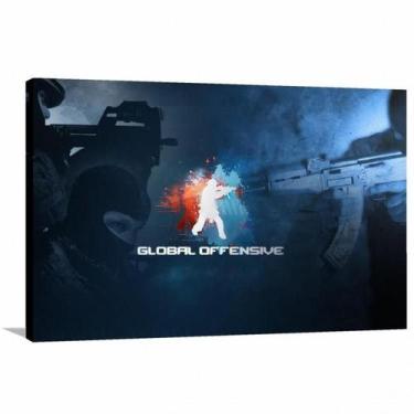 Imagem de Quadro decorativo CSGO - Jogos - Tela em Tecido - Wall Frame