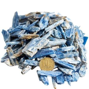 Imagem de Cascalho Cianita Azul 200gr Pequeno Bruto Natural Orgonite - Cristaisd