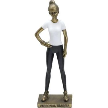Imagem de Estatueta Profissão Personal Trainer Escultura Resina 25cm - Genérico