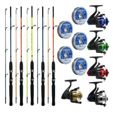 Imagem de Kit Pesca Familia 5 Vara 1,50m 5 Molinete E 5 Linha - Summer, Kit Pesc