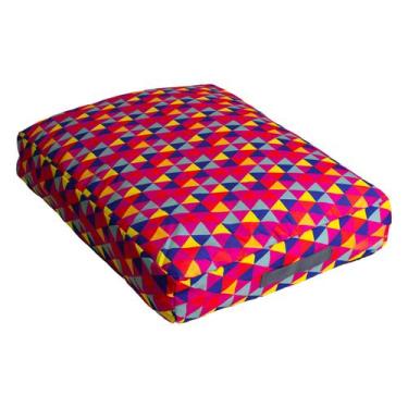 Imagem de Cama PET Tipo Futon - Tamanho P - Chocolate Caramelo, Geométrico