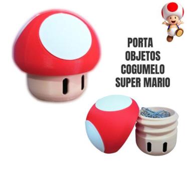 Imagem de Porta Objetos Joias Jogos Cogumelo Super Mario Toddy Em 3d - Super 3D
