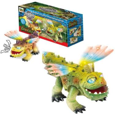 Imagem de Dinossauro prehistoric com asas + som e luz a pilha na caixa - Mohnish