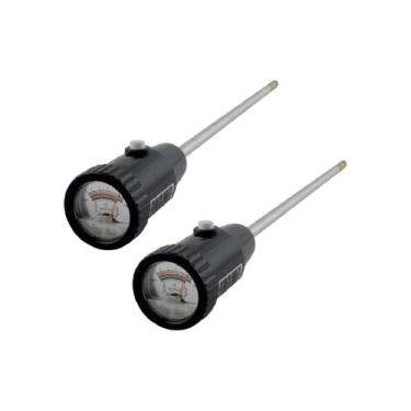 Imagem de Kit 2 Medidor Ph Umidade Solo Analógico Escala 3 A 8Ph Analógico 0 A 8