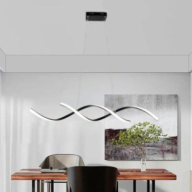 Imagem de Lustre Pendente Dna Espiral Moderno Led 3 Em 1 - LM, Preto