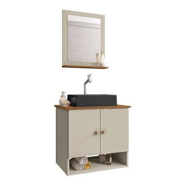 Imagem de Gabinete Banheiro Deli Cuba Torino Prt Torneira DL08 Val ABS