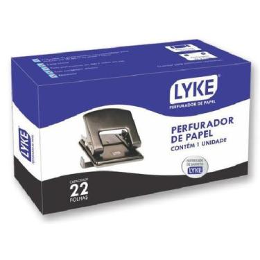 Imagem de Perfurador de papel Metal 2 Furos - 22 Folhas - Lyke