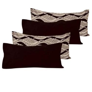 Imagem de Kit 4 Almofadas Decorativas Retangular Sued Jacquard Cheias - INGRID B