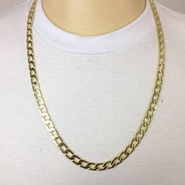 Imagem de Corrente Banhada  Ouro 18k Grumet 8mm 60cm Masculina Grossa - Micheste