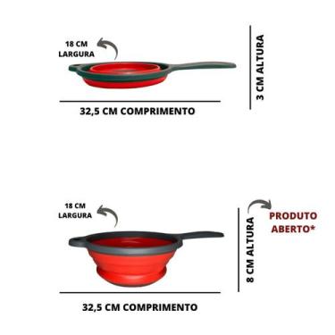 Imagem de Escorredor Retrátil Redondo Silicone Lava Arroz Feijão - FX