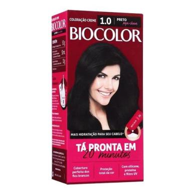 Imagem de Coloração Creme 1.0 Preto Peça-Chave - Biocolor