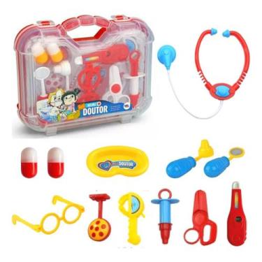 Imagem de Brinquedo Maleta Dentista Médico Infantil Grande Acessórios Profissão 