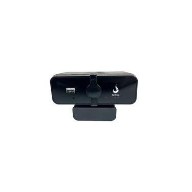 Imagem de Webcam Rise Mode Vision Double Mic, 1080P, 30 FPS, 2x Microfone Digital, USB, Preto - RM-WECM-1080D-B