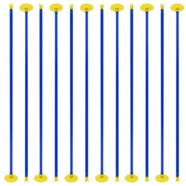 Imagem de 20 flechas de substituição com ventosa de sucção, flechas de substituição para tiro com arco infantil de 41,5 cm com ponta de borracha, adequada para meninos e meninas, azul