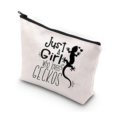 Imagem de Lizard Gifts Just a Girl Who Loves Geckos Leopard Lizard Cute Gecko Cosmetic Makeup Bag Tiny Dinosaurs Lover Gifts Bearded Dragon Zipper Pouch (A girl loves Geckos), Beauty is My Business
