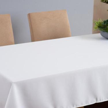 Imagem de Toalha de Mesa 6 Lugares 2,00x1,40 1 Peça Tecido Oxford Liso - Branco 