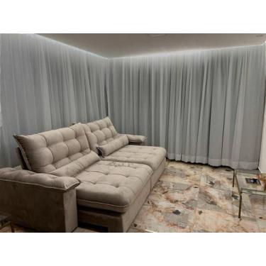 Imagem de Cortina Forro C/ Gaze De Linho Flame 6 Metros Trilho Suíço - Stanzanni