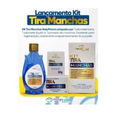 Imagem de Kit Tira Mancha Facial, Sabonete liquido +Sabonete em barra + Pomada c