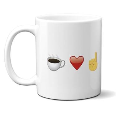 Imagem de Caneca Xícara Porcelana Presente Meme Café Emoji