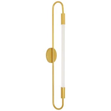 Imagem de Arandela Plafon Parede Teto Sabre Tubular Quarto Dourado T8
