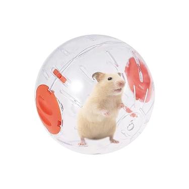 Imagem de Andiker Bola de hamster, bola de corrida transparente de 14 cm com orifícios respiráveis, bola de exercício de hamster fácil de instalar para animais pequenos para manter a forma ou praticar mais