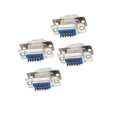 Imagem de Partuto Adaptador de cabo VGA DB15 de 15 pinos, 3 fileiras, conector macho para fêmea, 4 conjuntos de substituição