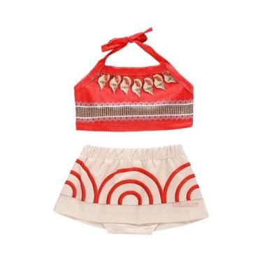 Imagem de Fantasia de Cosplay da Moana para Meninas - Vestido de Anime Infantil,