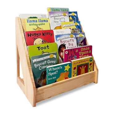 Imagem de Tongmo Estante Montessori De 5 Níveis - Estante Infantil Frontal Com Armazenamento Traseiro, Perfeita Para Crianças Pequenas, Quarto Infantil E Recanto De Leitura (Natural)