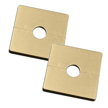 Imagem de Flange de tubo dividido de parede, placas de cobertura de encanamento de flange de chuveiro quadrada placa de cobertura para torneira de chuveiro fixa tubos padrão (amarelo, 22 mm/0,86 pol.)
