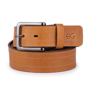 Imagem de Cinto Casual Masculino Fivela Metal Couro Legítimo Fóssil - Ello Griff