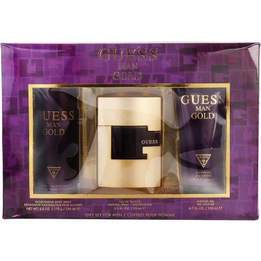 Imagem de Perfume Masculino Guess Gold Edt Spray 75 Ml & Corporal 180 Gel De Banho 200