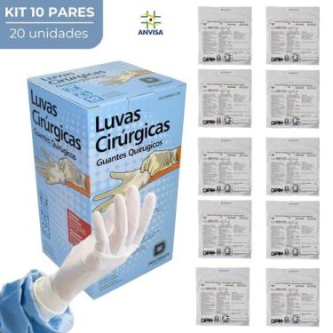 Imagem de Luva cirurgica (estéril) com po descarpack - kit 10 pares, 8 (tamanho 