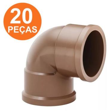 Imagem de Cotovelo Joelho 90 Soldável Marrom 25mm 3/4 20 Peças - ViaSol Energia 