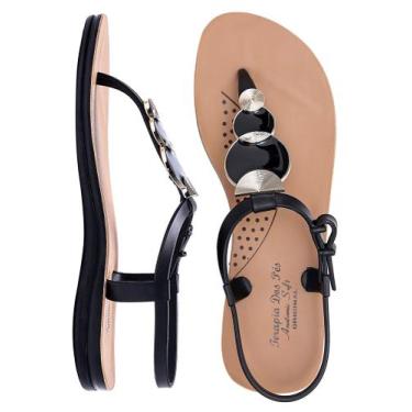 Imagem de Sandalia Chinelo Rasteira Ortopédica Feminina Confortavel Anatomica Do