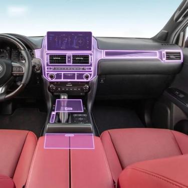 Imagem de LYBQFZ Película protetora de tinta TPU transparente para console central de carro adesivo de tela LCD PPF, para Lexus GX 600 2022-2024