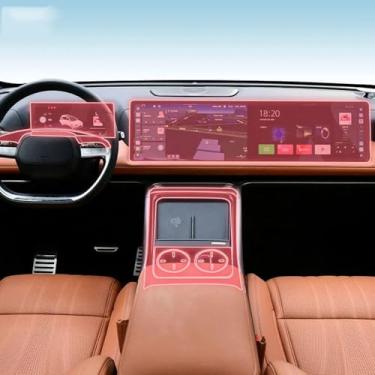 Imagem de LYBQFZ Painel de caixa de engrenagens interior de carro TPU película protetora anti-arranhões adesivos reparo, para Xpeng G9 2024-2025