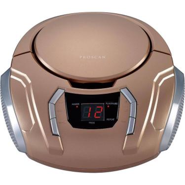 Imagem de Leitor de CD portátil SYLVANIA SRCD261-B-CHAMPAGNE com rádio AM/FM