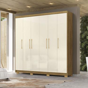 Imagem de Guarda Roupa Roupeiro Casal Pernambuco Nature Champanhe Vila Rica