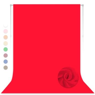 Imagem de Pano de fundo vermelho de 20 x 3 m para sessão de fotos, cortina profissional de fundo para fotografia de produto, retratos, casamento, festa, gravação de vídeo ao vivo (apenas plano de fundo)