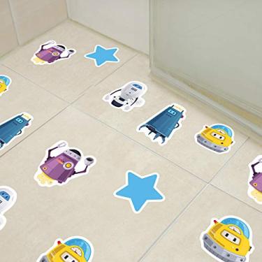 Imagem de Adesivo Robôs Piso de Banheiro Antiderrapante 11un